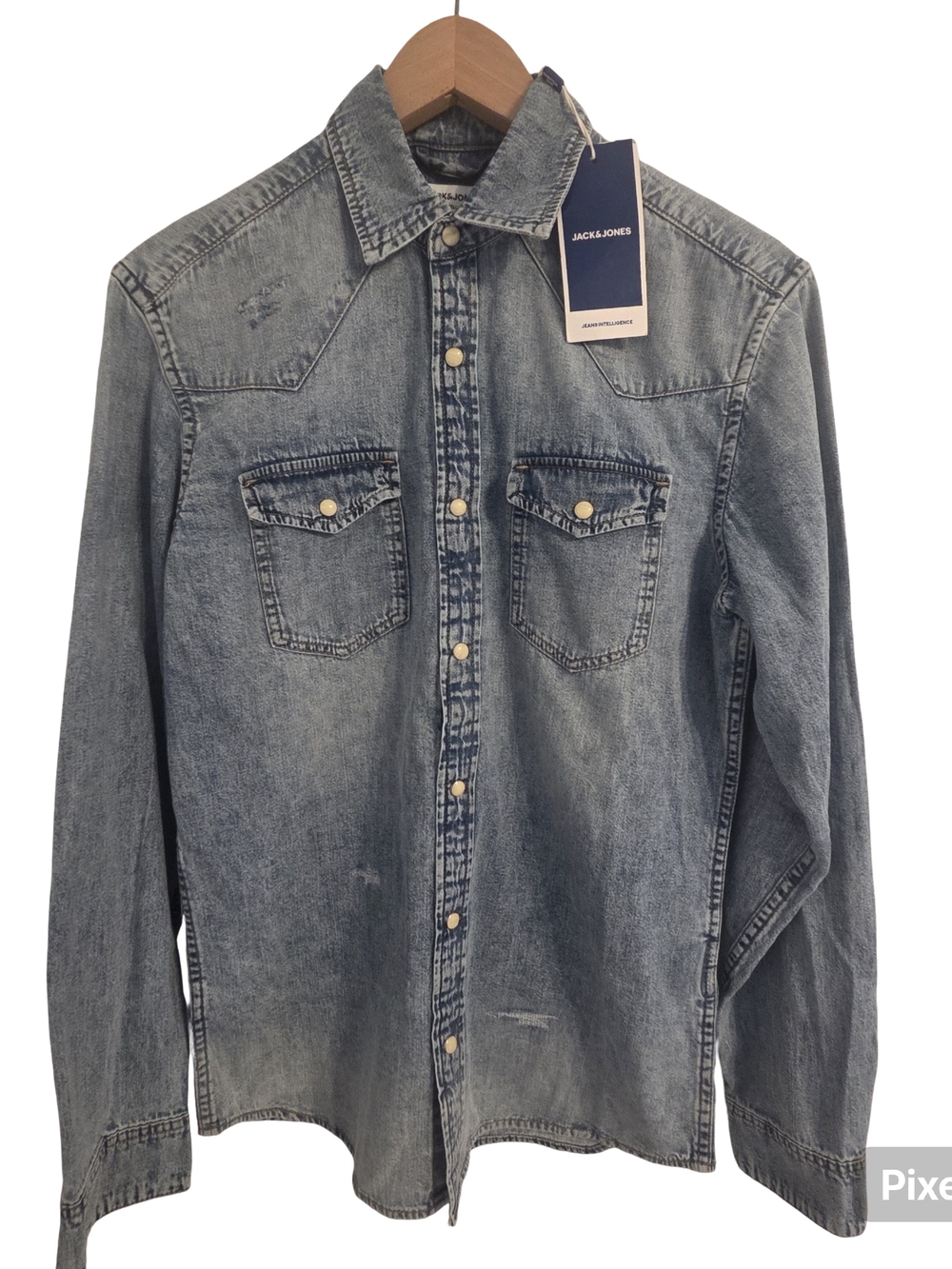 Jack & Jones Light Wash Denim Western Shirt